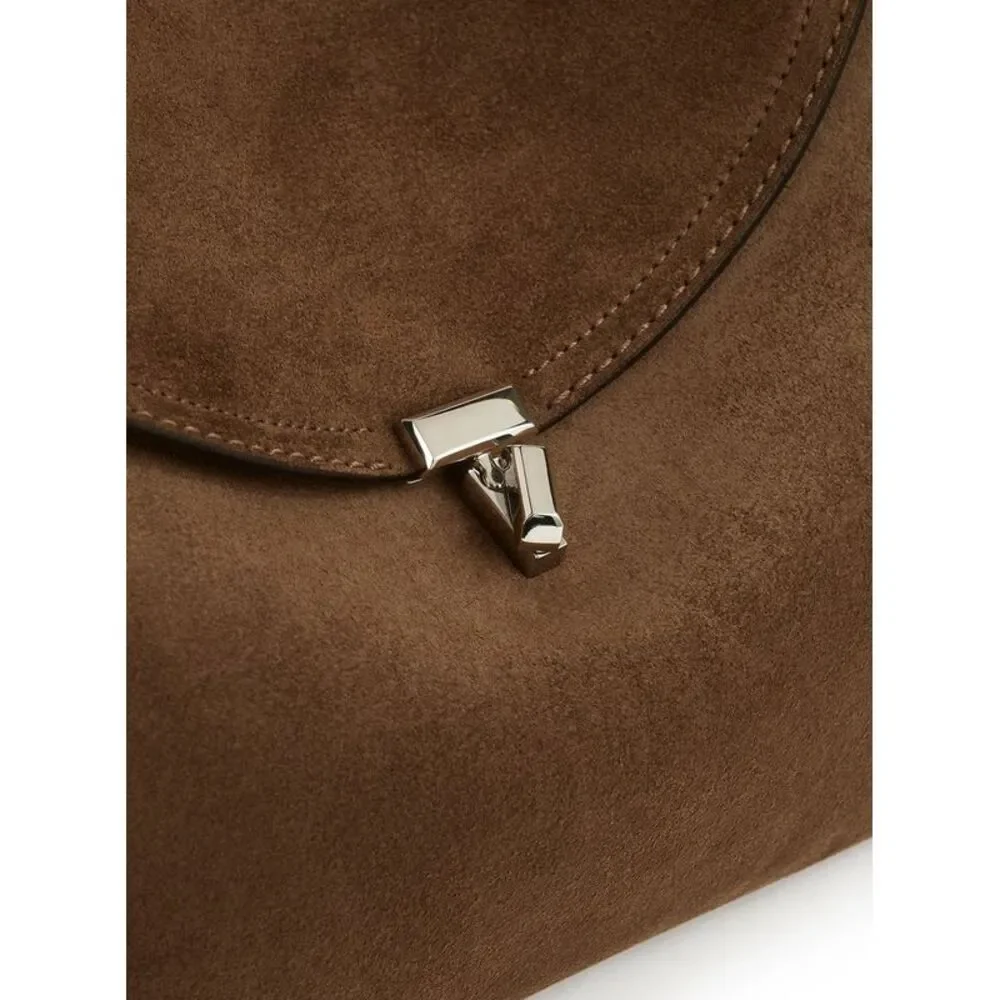 Toteme Women T-Lock Suede Top Handle - Picture 6 of 7